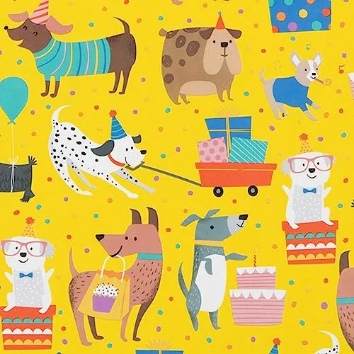 Geschenkpapier Teenager 70cm x 2m Rolle Hunde