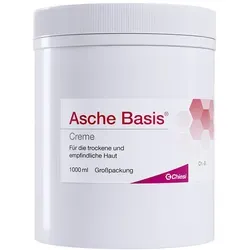 Asche Basis Creme 1000 ml - Feuchtigkeitsspendende Creme für trockene & empfindliche Haut, kühlt und zieht schnell ein