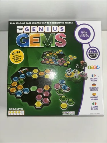 The Genius Gems Strategy Puzzle Game Boxed Set Brand New Sealed