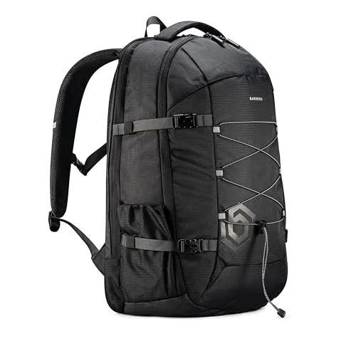 BARRENS Reiserucksack Handgepäck Rucksack 55x40x20 cm 38L Groß Herren Damen Kofferrucksack Flugzeug Tasche Travel Backpack mit 17 Zoll Laptop für Business Arbeit Reise (Schwarz)
