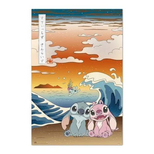 Poster Lilo & Stitch - Japan - The Great Wave 61x91,5cm NEU 59847 ge