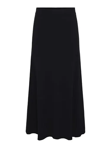 Y.A.S Rock Damen Viskose schwarz - Eleganter Maxirock - Maxiröcke, komfortabler Viskosemix für stilvolle Outfits in wechselhaften Jahreszeiten.