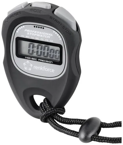 Renkforce WT-034 Stoppuhr digital Schwarz