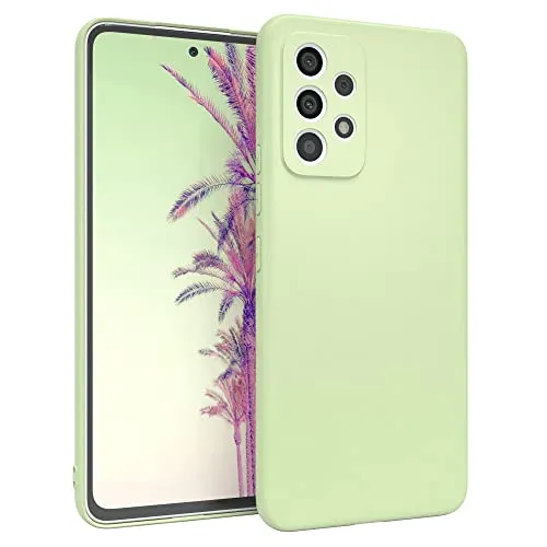 EAZY CASE Handyhülle Silikon mit Kameraschutz kompatibel mit Samsung Galaxy A53 (5G) in Pastell Grün, Ultra dünn, Slimcover, Silikonhülle, Hülle, Softcase, Backcover