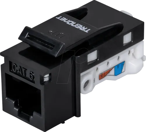 TRENDnet TC-K50C6BK Cat6 RJ45 Keystone Jack 50er Pack - Cat-6-Ethernetkabel, werkzeuglose Installation mit 90°-Winkel-Anschlussdesign für stabilen Gigabit- und 10G-Anschluss, kompatibel mit Cat5, Cat5e und Cat6.
