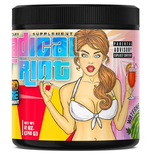 Undisputed Laboratories Radical Riot V3 - Watermelon, 340 g Dose - Energiedrink mit erfrischendem Wassermelonen-Geschmack, ideal für intensives Training und schnelle Energieversorgung.