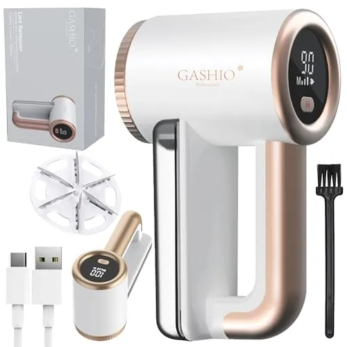 GASHIO BL560 Fusselrasierer Elektrisch Aufladbar– Leistungsstarker Fusselentferner & Fuselrasier für Kleidung – Lint Remover, Fabric Shaver, Entfussler, Pilling Rasierer–Ideal für Textilien & Pullover