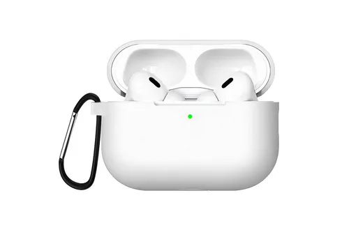 CoolGadget Kopfhörer-Schutzhülle Basic Silikon Hülle für AirPods Pro 3 Schutzhülle mit Karabiner, Soft Touch Case, stoßfest, rutschfest, 360° Schutz, kabellos ladbar