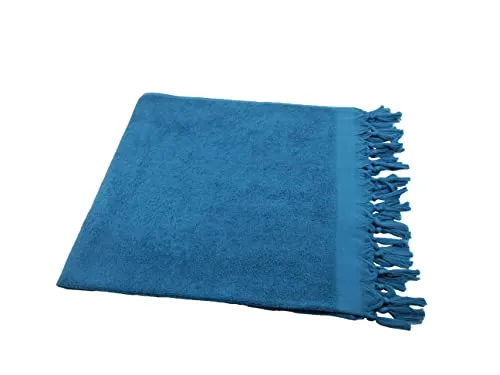 my Hamam Frottee 2in1 Badetuch, Saunatuch, Strandtuch - Vielseitiges Hamamtuch in petrolgrün, 90x180 cm, saugfähig und pflegeleicht. Ideal zum Entspannen im Hamam oder als Strandlaken, mit einer glatten und flauschigen Seite für maximalen Komfort.