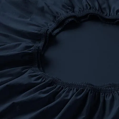 Estella Feinjersey Spannbetttuch 6500, 100 x 200 cm Indigo - Betttücher in Spitzenqualität für gesunden Schlaf, farb- und formbeständig, ideal für erholsame Nächte.