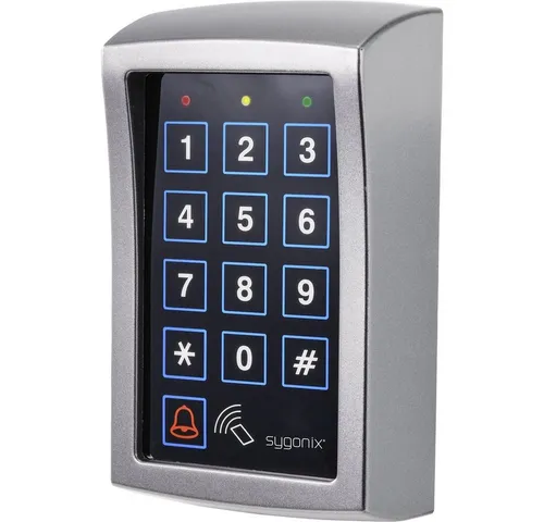 Sygonix SY-4730012 Codeschloss Aufputz 12 V/DC IP55 - Zugangskontrollsystem mit IP55 Schutz, speichert bis zu 1000 Benutzer und ermöglicht Zugriff über RFID-Karte oder PIN-Code, fernsteuerbar via mobile App.