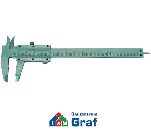 HaWe Präzisions-Taschenmessschieber 120mm - Rostfreier Messschieber, ideal für präzise Messungen unterwegs, perfekt für Handwerk und Hobby.