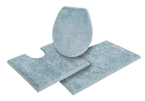 my home Badematte Jos - Rutschhemmender Badteppich im 3-tlg. Set - Badematten in Pastell-Farben, 22 mm Höhe, schnell trocknend und fußbodenheizungsgeeignet – für mehr Komfort und Sicherheit in deinem Badezimmer.