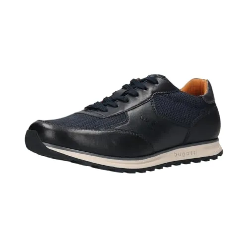 Bugatti Cirino Sportlicher Schnürer Blau - Größe 43 - Eleganter sportlicher Schnürer für Herren in dk blue 4141. Hochwertiges Leder und textiles Futter sorgen für optimalen Tragekomfort. Ideal für den täglichen Einsatz.