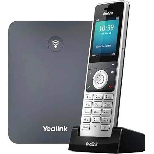 Yealink W76P IP-Telefon Grau - IP-Mobiltelefon mit 20 Linien, kabellosem Hörertyp und TFT-Display für klare Kommunikation. Ideal für Büros mit hoher Telefonbuch-Kapazität von 1000 Einträgen.