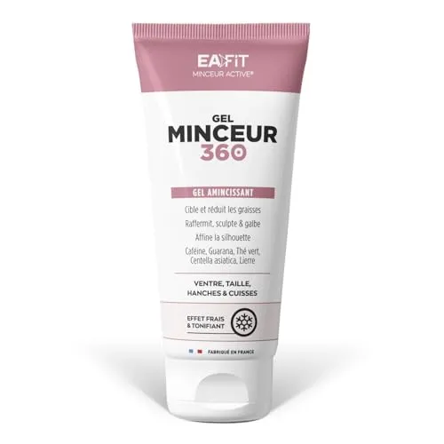Schlankheitsgel 360, 200ml, Fettabbau, Straffung, Sculpe, Formung, Verfeinerung der Silhouette, Frische und tonisierende Wirkung, Anwendung Bauch, Taille, Hüfte, Oberschenkel, EAFIT Französische Marke