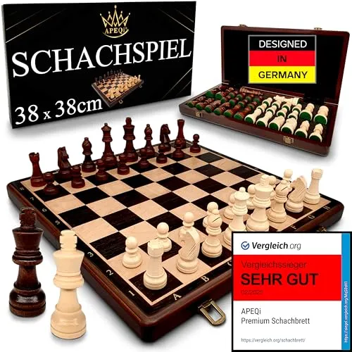 APEQi® Premium Schachspiel aus Holz