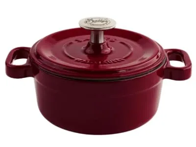 Sallys Gusseisen-Serviertopf 14 cm in rot von Sallys