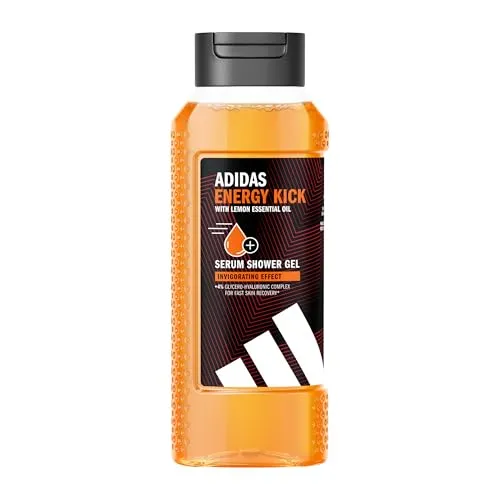 adidas Active Skin & Mind Energy Kick Duschgel, belebend-frisches Duschgel für Herren, 250ml