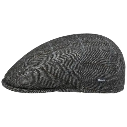 Lipodo Flatcap mit Karomuster Herren - gefütterte Schiebermütze aus 70% Wolle, stilvolles Design für Herbst und Winter, Made in Italy