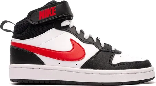 Nike Court Borough Mid 2 BG Kinder Schuhe, DO5889161 - Hochwertige NIKE Kinder Schuhe im klassischen High-Top-Design. Bequem und strapazierfähig für den Alltag, mit flexibler Gummisohle und gepolstertem Kragen für optimalen Tragekomfort.