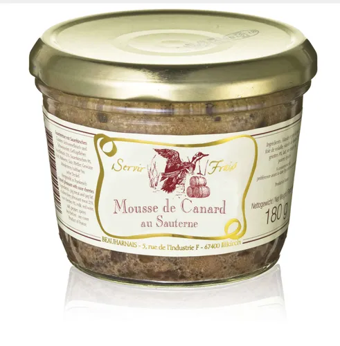 Entenmousse Pastete mit Sauternes 180 g Beauharnais