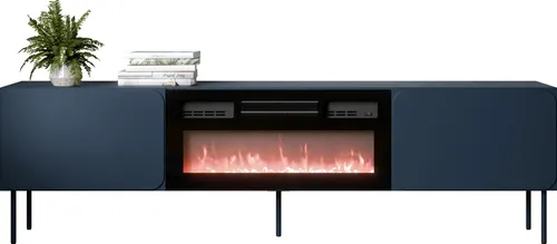 Mirjan24 TV-Lowboard in Blau, 200x58x40 cm, modernes Design - Stylisches TV-Lowboard aus Holzwerkstoff mit grifflosen Türen und stabilen Metallfüßen. Ideal für Ihr Wohnzimmer, bietet Platz für Unterhaltungselektronik und überzeugt durch hochwertige Verarbeitung.