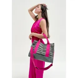 Fritzi aus Preussen Damen Tote Bag Canvas Zebra Wild Shopper - Damen-Shopper mit abnehmbarem Webbing-Schultergurt für vielseitige Trageoptionen und stylisches Design