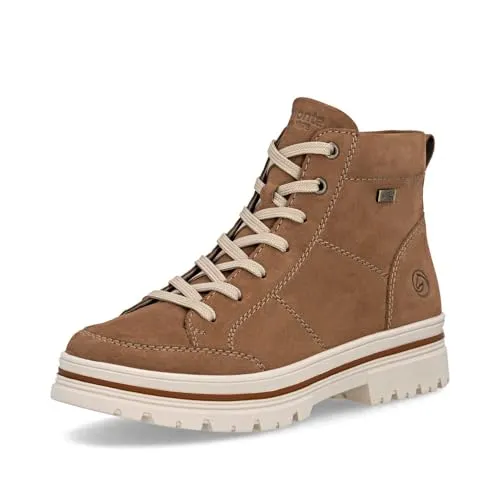 Remonte Stiefelette Noccia - Reh Leder, Größe 37 - Damen-Wanderschuhe aus braunem Leder mit Reißverschluss und Schnürung für optimalen Halt und Komfort auf jedem Abenteuer.