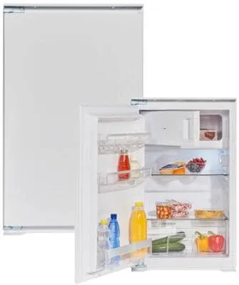 Wolkenstein WKS125.4EEB Einbaukühlschrank mit Gefrierfach - Kühlschrank mit 118 Litern Nutzinhalt, energiesparender LED-Beleuchtung und wechselbarem Türanschlag für flexible Küchenintegration.