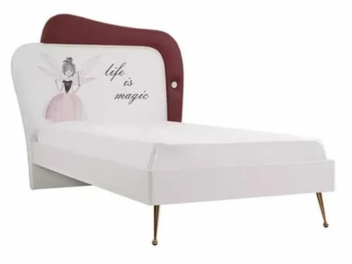 JVmoebel Kinderbett Mädchenbett aus Holz für ein stilvolles Kinderzimmer (1-tlg., Nur Bett), Made in Europe