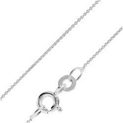 trendor Kette ohne Anhänger Feine Ankerkette Weißgold 333 / 8K Breite 0,8 mm silberfarben 42 cm