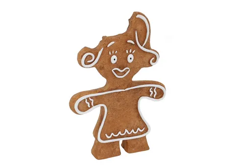 colourliving Weihnachtsfigur Lebkuchenfiguren mit Biss – Humorvolle Weihnachtstischdeko 4 Varianten, witzige Weihnachtsdekoration