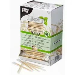 Papstar Zahnstocher, Holz mit Menthol 16699 , 1 Packung = 1000 Stück, Länge: 6,6 cm
