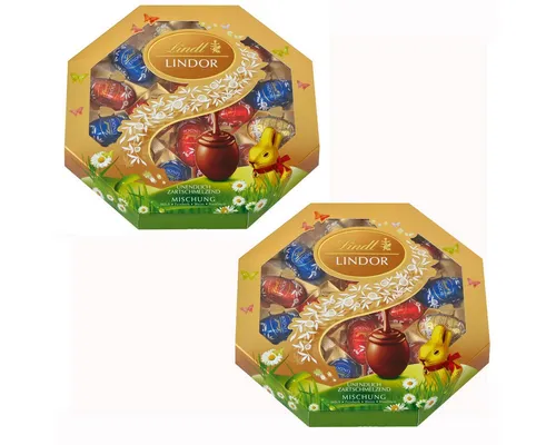 LINDT Lindor Schokolade Geschenkverpackung 288g 2er Pack