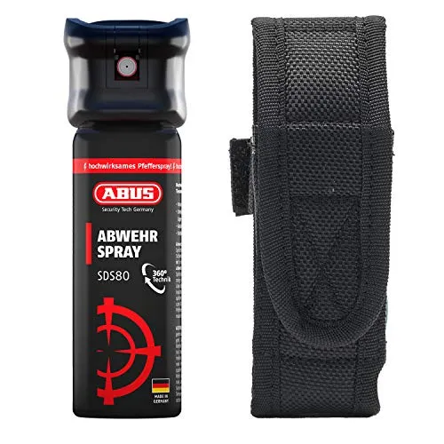 ABUS Abwehrspray SDS80 zur Tierabwehr – hochwirksames Pfefferspray mit 5m Reichweite