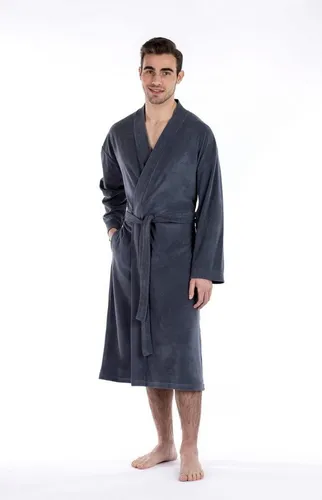 framsohn frottier Bademantel Herren - Leichter Jersey-Bademantel in Langform mit Kimono-Kragen und Gürtel, ideal für entspannte Tage. OEKO-TEX® zertifiziert für höchste Qualität.