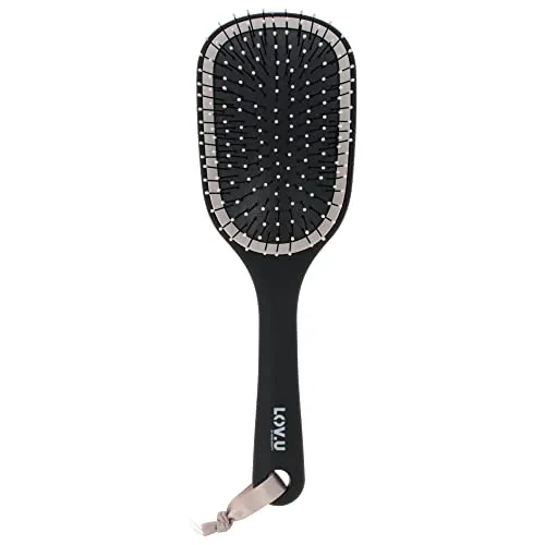 PARSA Beauty LOV.U Entwirrbürste Wet & Dry (Schwarz) – Haarbürste mit Multi-Flexible-Nylonpins – Haarbuerste – Hair brush women – Harebürste