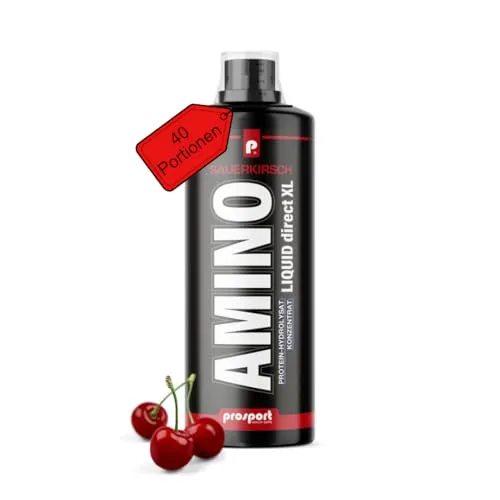 Prosport AMINO LIQUID direct® XL, 1000ml Flasche, flüsige Aminosäuren, Sauerkirsche