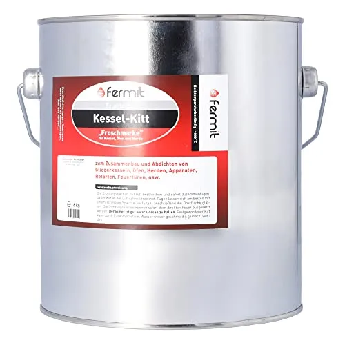 Feuerfester Kesselkitt Froschmarke 6 kg Eimer, Dichtungskitt auf Wasserglas-Basis