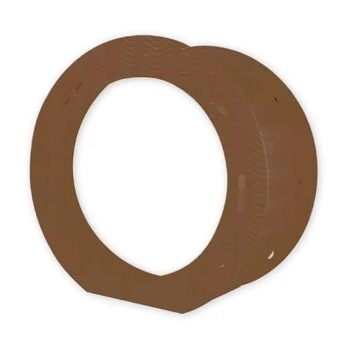 itenga Laternen Rohling rund aus 3D Color Wellpappe zum Basteln Laternenzuschnitt (braun)