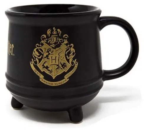 Harry Potter (colourful Crest Hogwarts) Ceramic Cauldron Mug - Magische Keramiktasse im Hexenkessel-Design, perfekt für Fans und als einzigartiges Geschenk