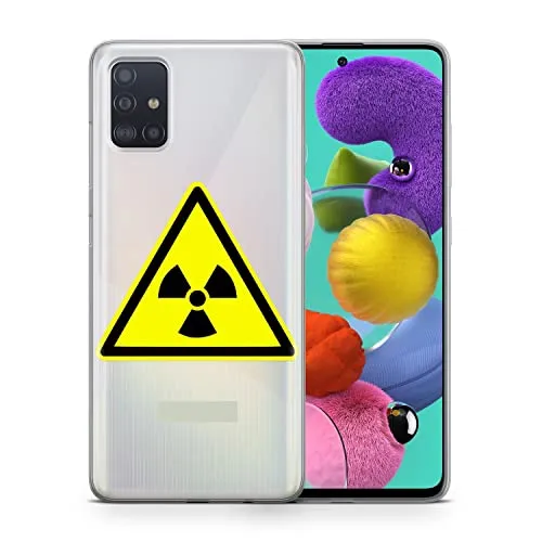König Design Handyhülle kompatibel mit Samsung Galaxy A12 Silikon Case Hülle Sturzsichere Back-Cover Handyhülle Nuklear