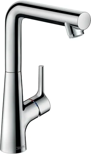hansgrohe Talis S 210 Waschtischarmatur – Verchromt mit Schwenkauslauf - Waschtischarmatur mit ComfortZone 210, 120° Schwenkauslauf und energiesparendem Normalstrahl. Ideal für modernes Badezimmerdesign.