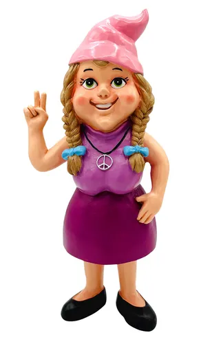 Gartenzwerg Zwergenfrau Gartenzwergin handbemalt wetterfest lustig Garden Gnome