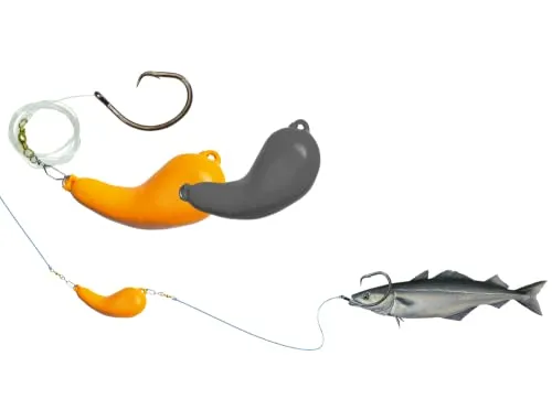 Eisele Sea-Fishing Heilbuttvorfach Circle XXL mit Nierenblei 200g-500g Heilbuttsystem (16/0 300g, schwarz)