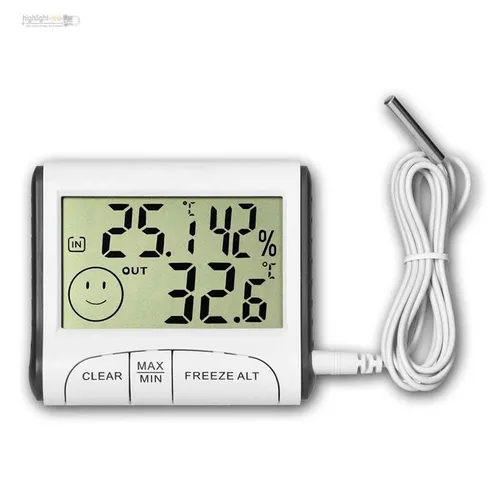 digitales Innen-/Außen-Thermometer & Hygrometer, Temperatur-Außen-Sensor-Fühler