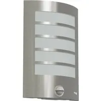 LED Außenleuchte mit Bewegungsmelder IP44 - Silber E27 - Moderne Wandleuchte mit IP44 Schutz, ideal für drinnen und draußen. Mit einstellbarer Schaltzeit und 90° Erfassungswinkel für optimale Sicherheit.