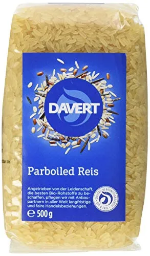 Davert Parboiled Reis Langkorn weiß, 4er Pack (4 x 500 g)