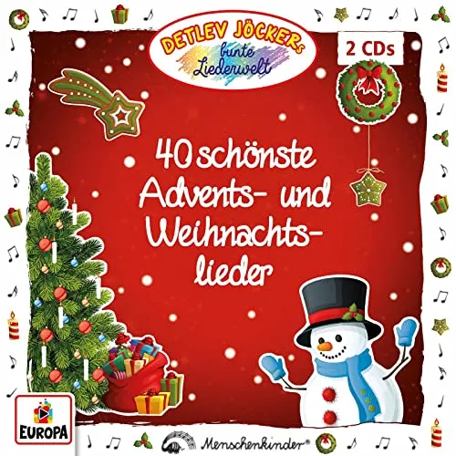 Schönste Advents-und Weihnachtslieder 40 - Kindermusik mit 40 zeitlosen Advents- und Weihnachtsliedern für eine besinnliche Vorweihnachtszeit.